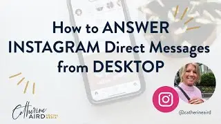 How to send and answer instagram direct messages DM's on desktop 2020