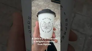 A little trip to #poole this morning and a delightful #espresso from Riptide Espresso #coffeevlog