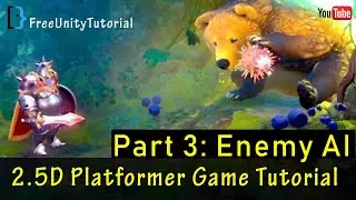 Enemy AI : How to make 2.5d Platformer Game in Unity 3d 2019 (part 3) within 34 minutes