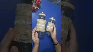 ideia de reciclagem com juta e barbante