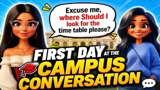 First Day at the Campus Conversation - Improve English Speaking Skills