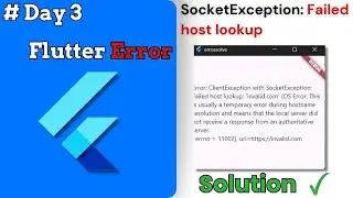 SocketException: Failed host lookup || 