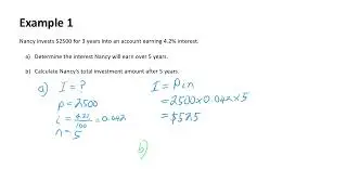 Calculating Simple Interest