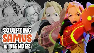 Sculpting Samus from Metroid in Blender!
