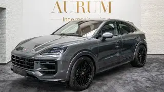 THE NEW 2024 PORSCHE CAYENNE COUPE QUARZITGRAU / BROMBEER AURUM International [4K]