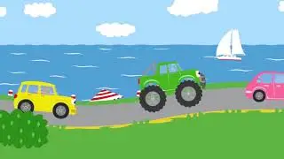 Развивающие песни для детей Бип Бип Мультики про машинки Учим цвета и животных learn color yes papa