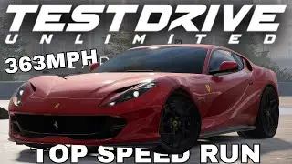 Hitting 363 MPH In Test Drive Unlimited Solar Crown (Fastest Car?)