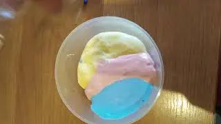 Трёх-цветный слайм 💓💓💓