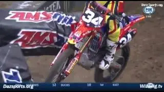 Malcolm Stewart Practice Crash AMA Supercross 2014 Houston