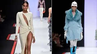 Cindy Bruna walks for Elisabetta Franchi