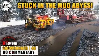 LOW FUEL, DEEP MUD! SnowRunner Floating Drill Walkthrough 4K