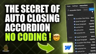 Auto closing accordion in webflow | No code required