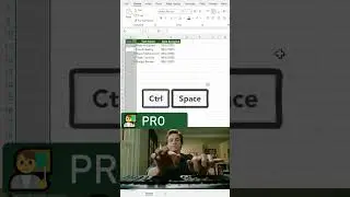 📐 Select entire columns instantly in Excel with Ctrl Space 