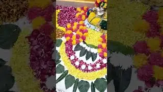 Radhe Krishna rangoli design || Lord Krishna flower rangoli design easy |flower rangoli | premanand
