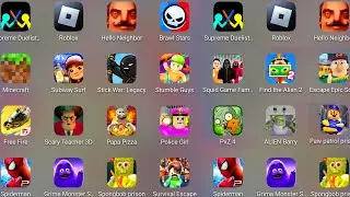 Grimace Monster Scary Survival,Paw Patrol Prison School,Squarepants Barry's,Squid Game Family,PvZ 4
