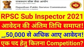 RPSC SI Total Form | Rajasthan SI Vacancy 2021 | RPSC SI New Vacancy 2021