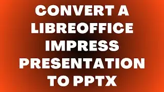 How to Export a Presentation as PDF in LibreOffice Impress