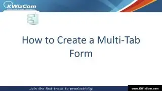 19 - How to create a multi-tab form in SharePoint