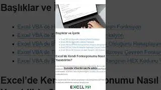 Excel'de Sayfa İsmini Hücreye Çekme Formülü (UDF) | EXCEL 751  #excel #excel751