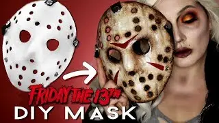 DIY JASON MASK FRIDAY THE 13TH HALLOWEEN COSTUME MAKEUP TUTORIAL