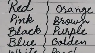 How to write colours name in cursive writing #shorts #popular