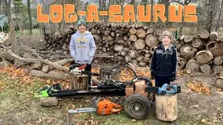 Running a Log Splitter and using Chainsaws!!