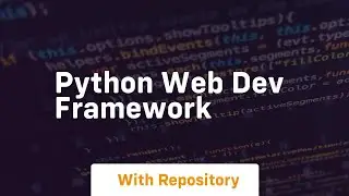 python web dev framework
