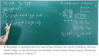 Bosim. Gidrostatik bosim.