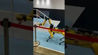 「第1回 ロボデックス 秋」でのボストンダイナミクスの4足歩行ロボ「Spot」のデモンストレーション