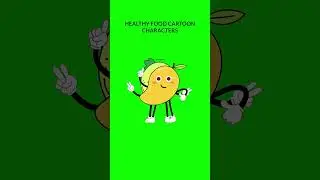 green screen cartoon Food Characters 