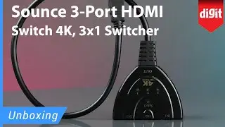 Sounce 3 Port HDMI Switch 4K, 3x1 Switcher Unboxing
