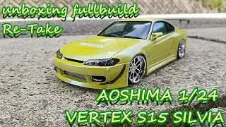 Scale Car Model unboxing fullbuild Re-Take AOSHIMA 1/24 VERTEX RIDGE S15 SILVIA