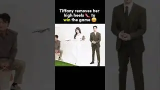 Tiffany removed her heels to win the game 😆😭 #UncleSamsik