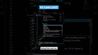 VS CODE logo using html and css #shorts #html #css #coding #short #programming #tutorial #developer