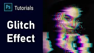 How to make glitch effect in adobe photoshop | Easy glitch effect photoshop | Photoshop tutorials