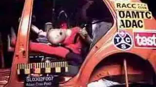 5 point harness vs. booster seat crash test