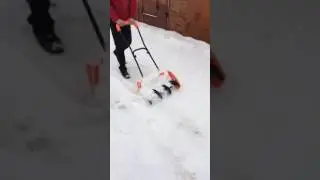 механический снегоуборщик чудо-лопата тест- драйв
