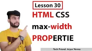 Lesson 30 | max-width in Css Property | How to use max-width in Html/Css