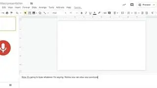 Voice type speaker notes in Google Slides