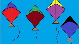 How to draw kite in Ms paint|computer drawing|ms paint tutorial|drawing in Ms paint