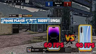 I Phone 14  60 FPS vs Android 40 FPS😱 || TDM 1v1 
