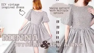 How to Sew a vintage inspired dress with statement sleeves // Minna Pattern Tutorial and Sew along!