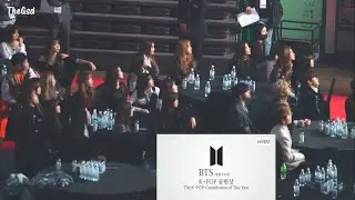190123 가온차트 IZONE GIDLE Stray Kids reaction to BTS 공헌상 VCR / 아이즈원 여자아이들 스트레이키즈