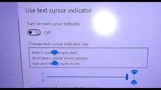 how to turn off text cursor indicator in windows 10 !! pc me text cursor indicator kaise off kare