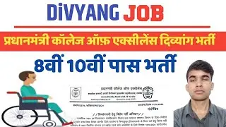दिव्यांग भर्ती प्रधानमंत्री कॉलेज ऑफ़ एक्सीलेंस/Divyang job/new job information