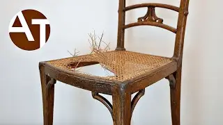 Amazing Art Nouveau chair rebuild