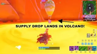 Fortnite Supply Drop Lands In Volcano! (Fortnite Battle Royale) (Season 8)