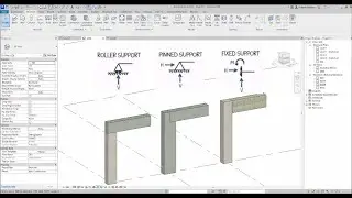 Types of Supports demonstrated in Revit.