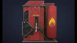 Filling station Prop Modelling in blender 2.8
