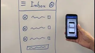 Hand-drawn wireframe on whiteboard to Sketch with Uizard